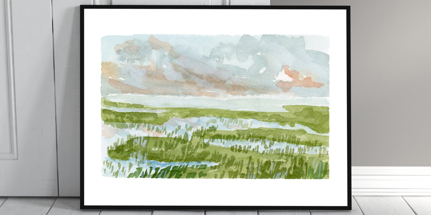 Sunset Marsh Print