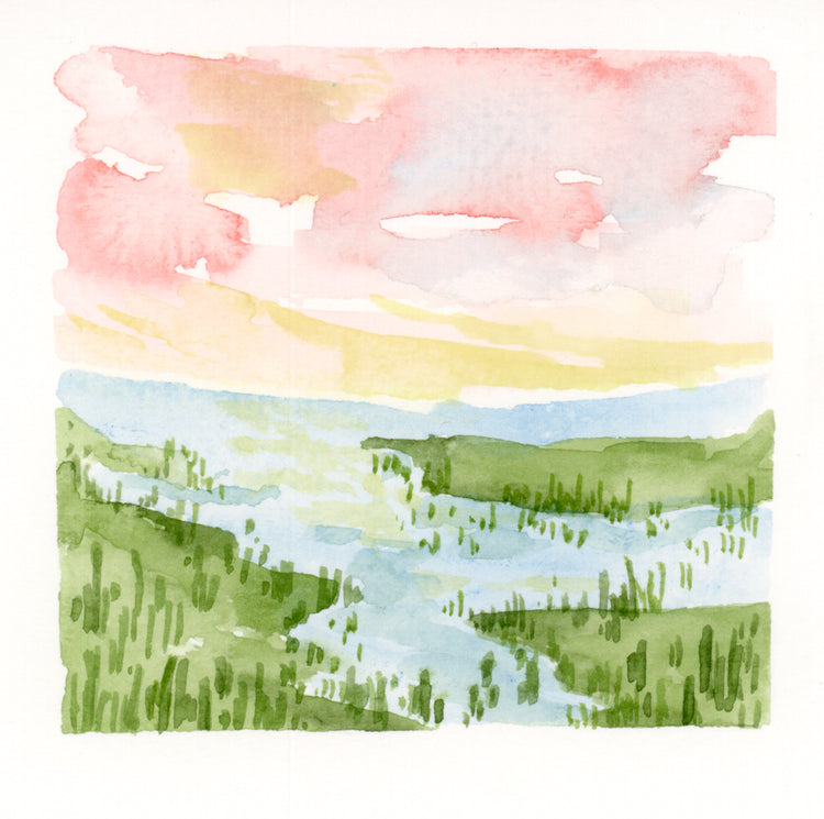 Mini Sunset Marsh No 1 Print