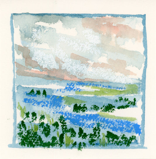 Mini Blue Waters Print (4x4)