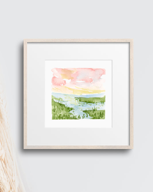 Mini Sunset Marsh No 1 Print