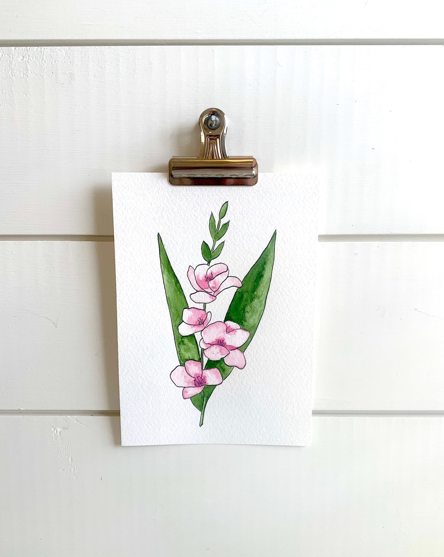 August Birth Month Flower Print (5x7)