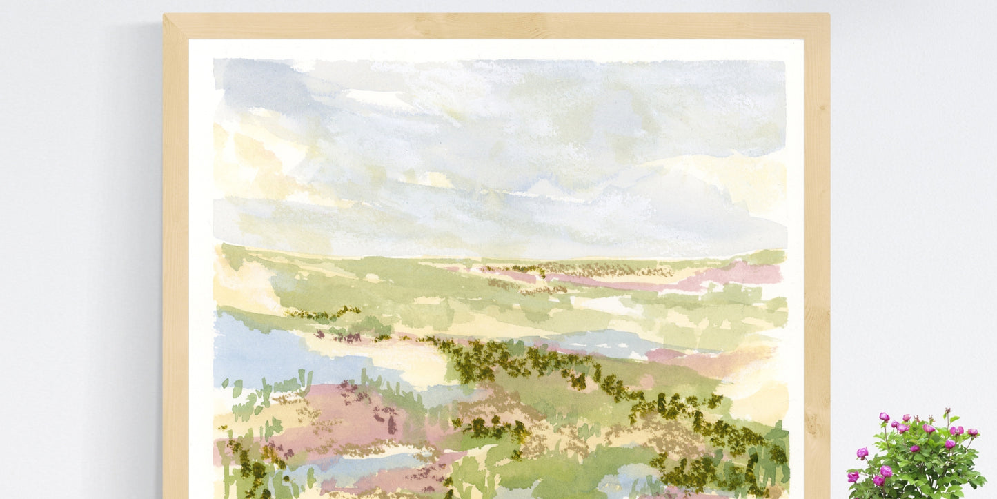 Mixed Media Pastel Landscape
